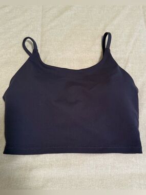 Navy Women's Spaghetti Strap Crop Workout Top